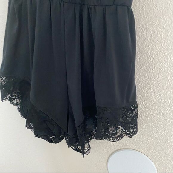 WEISSMAN Dance Costume burgundy Halter Strap Romper With Lace MJ10689 adult SA - Picture 9 of 12